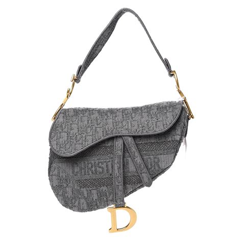 dior gray saddle bag